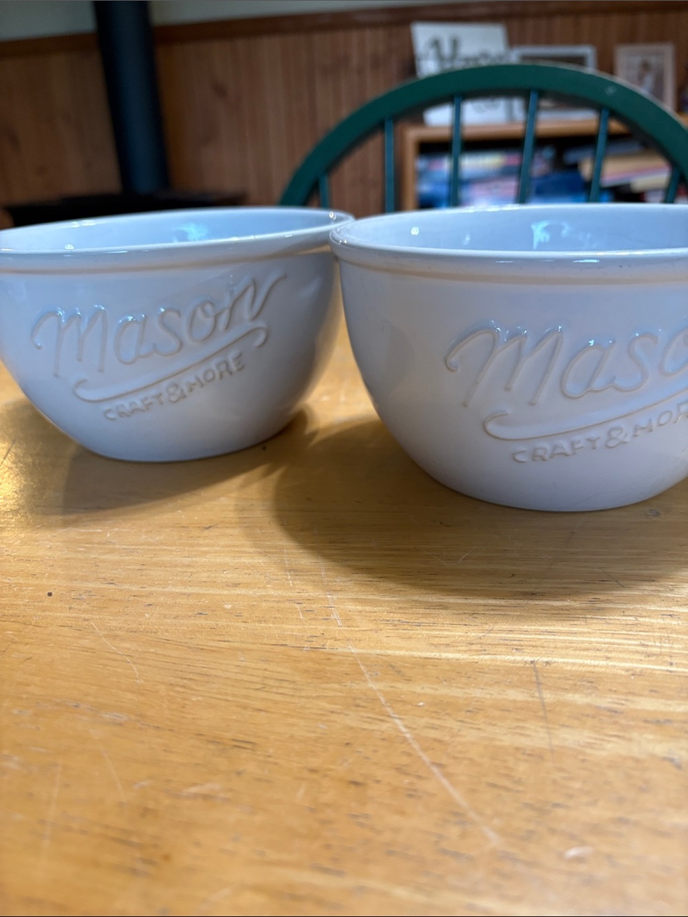 Mason White Ceramic Cereal  Bowls - Set of 2